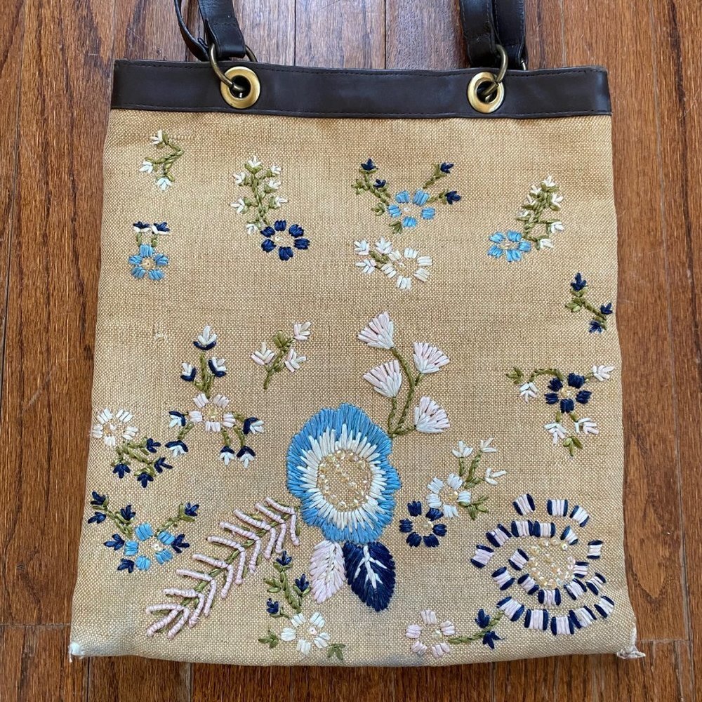 Vintage The Limited Tote Embroidered Floral Purse 90s Y2K Shoulder Bag 1990s VTG - Picture 8 of 8